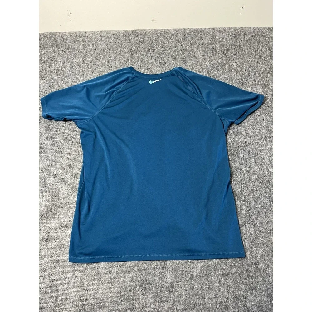 Nike Shirt Mens XLBlue Performance Drifit Swim‎ Tee Athletic Swimming A14*